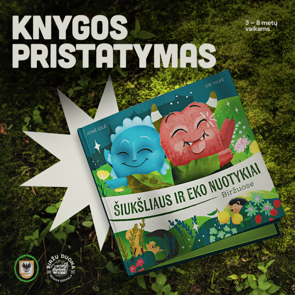 Kviečiame į knygos Šiukšliaus ir Eko nuotykiai Biržuose“ pristatymą